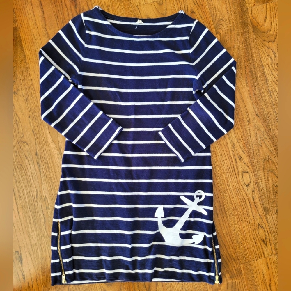 J. Crew Striped Sweatshirt Dress